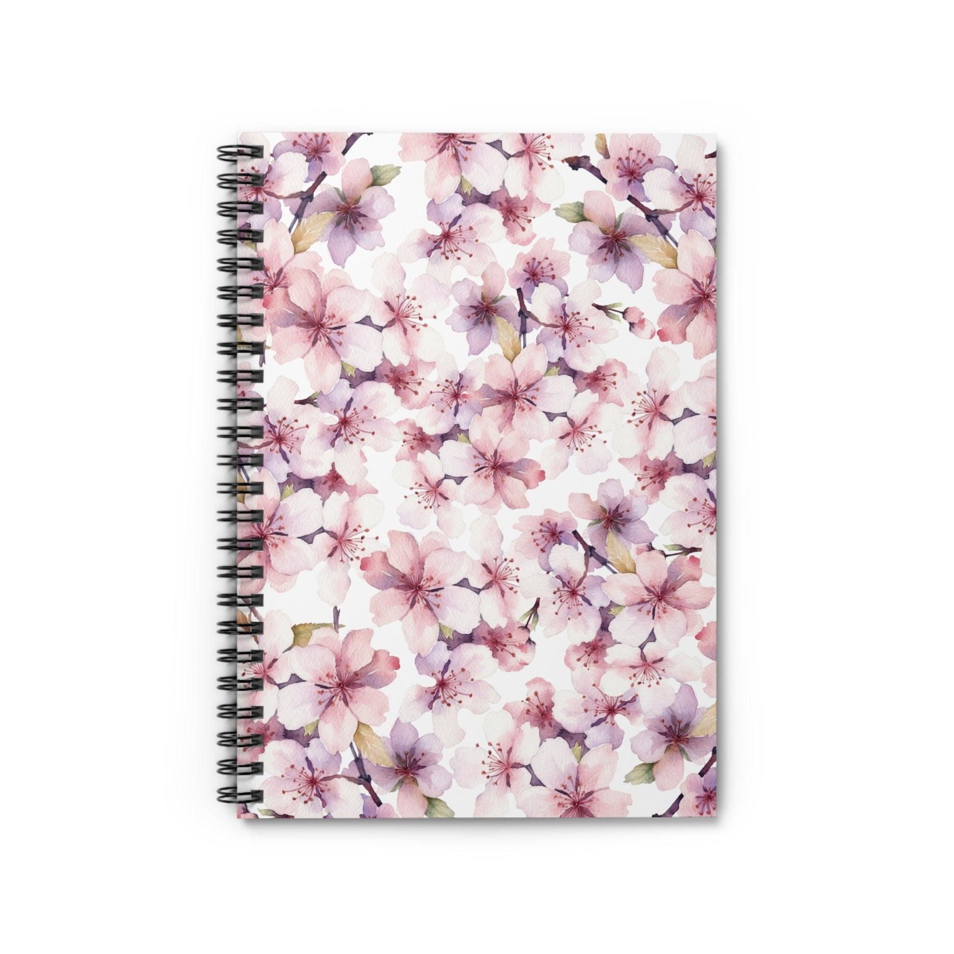 Pink and Purple Ombre Flowers Spiral Notebook 6x8" (vN) - Notebook - Kristine Celestine