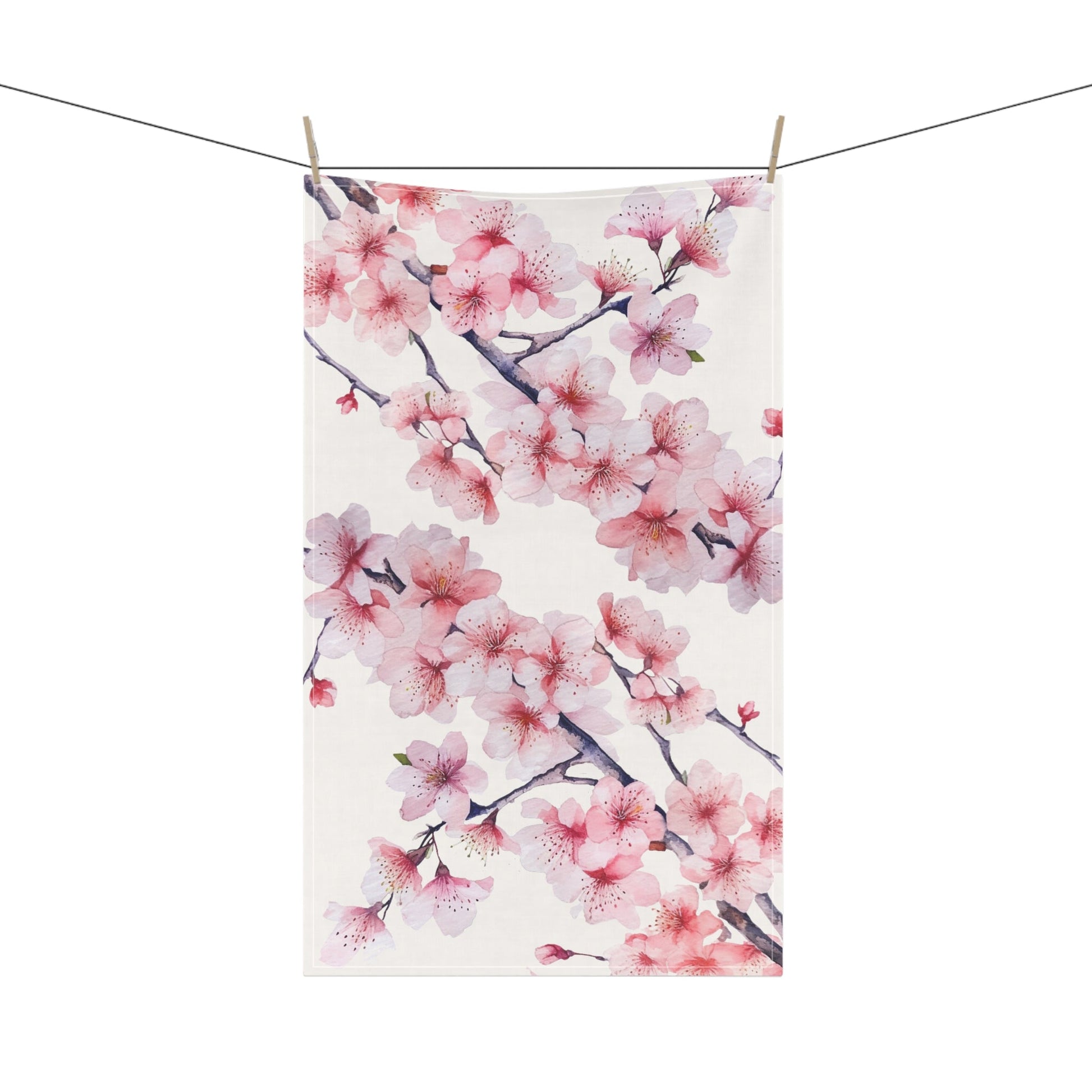 Pink Flower Blossom Kitchen Towel (vG) - Kitchen Towel - Kristine Celestine