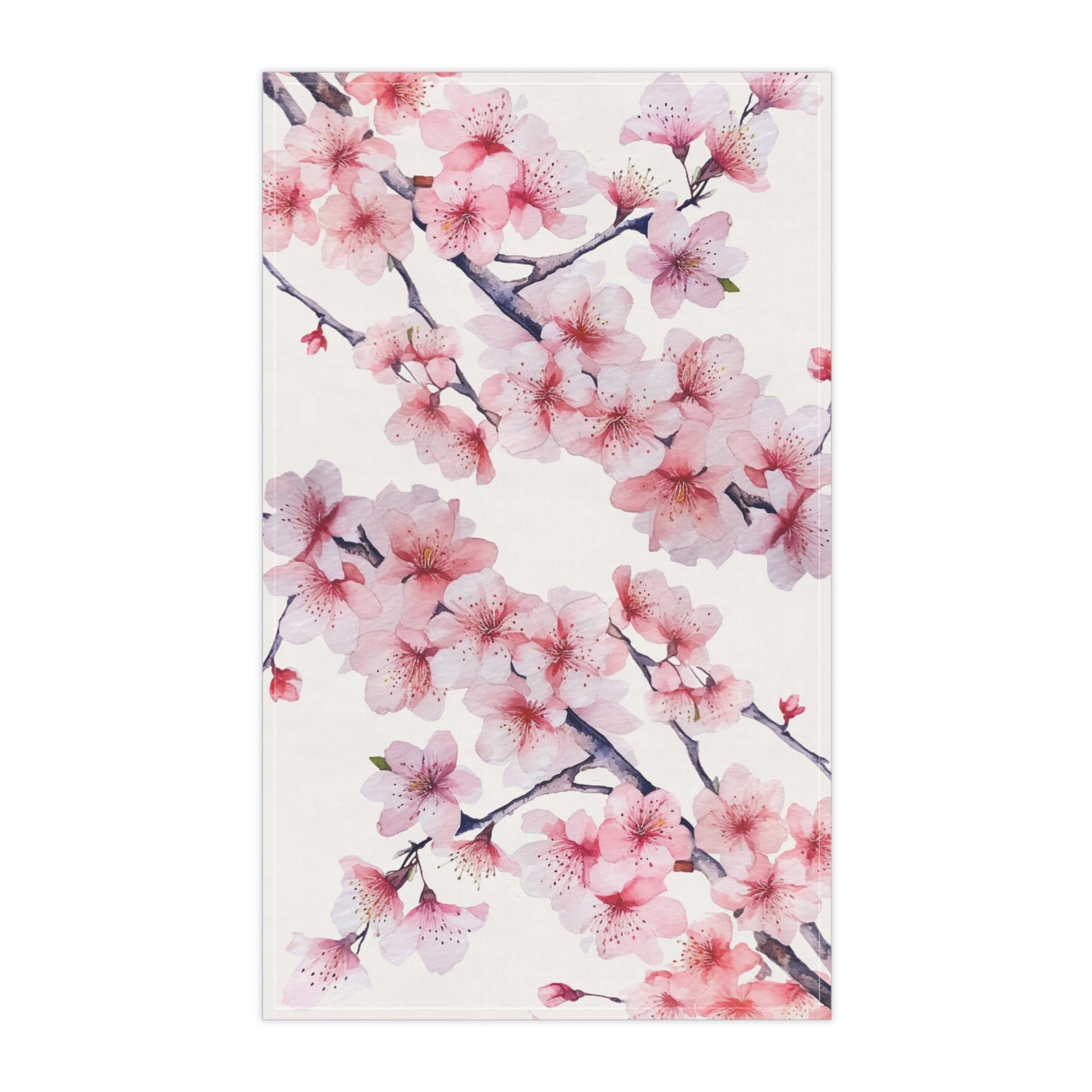 Pink Flower Blossom Kitchen Towel (vG) - Kitchen Towel - Kristine Celestine