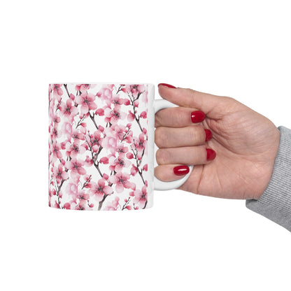 Pink Flower Lattice Mug (vD) - Mug - Kristine Celestine