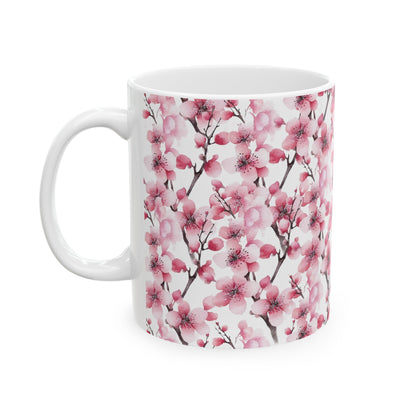 Pink Flower Lattice Mug (vD) - Mug - Kristine Celestine