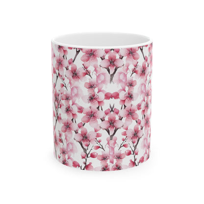 Pink Flower Lattice Mug (vD) - Mug - Kristine Celestine