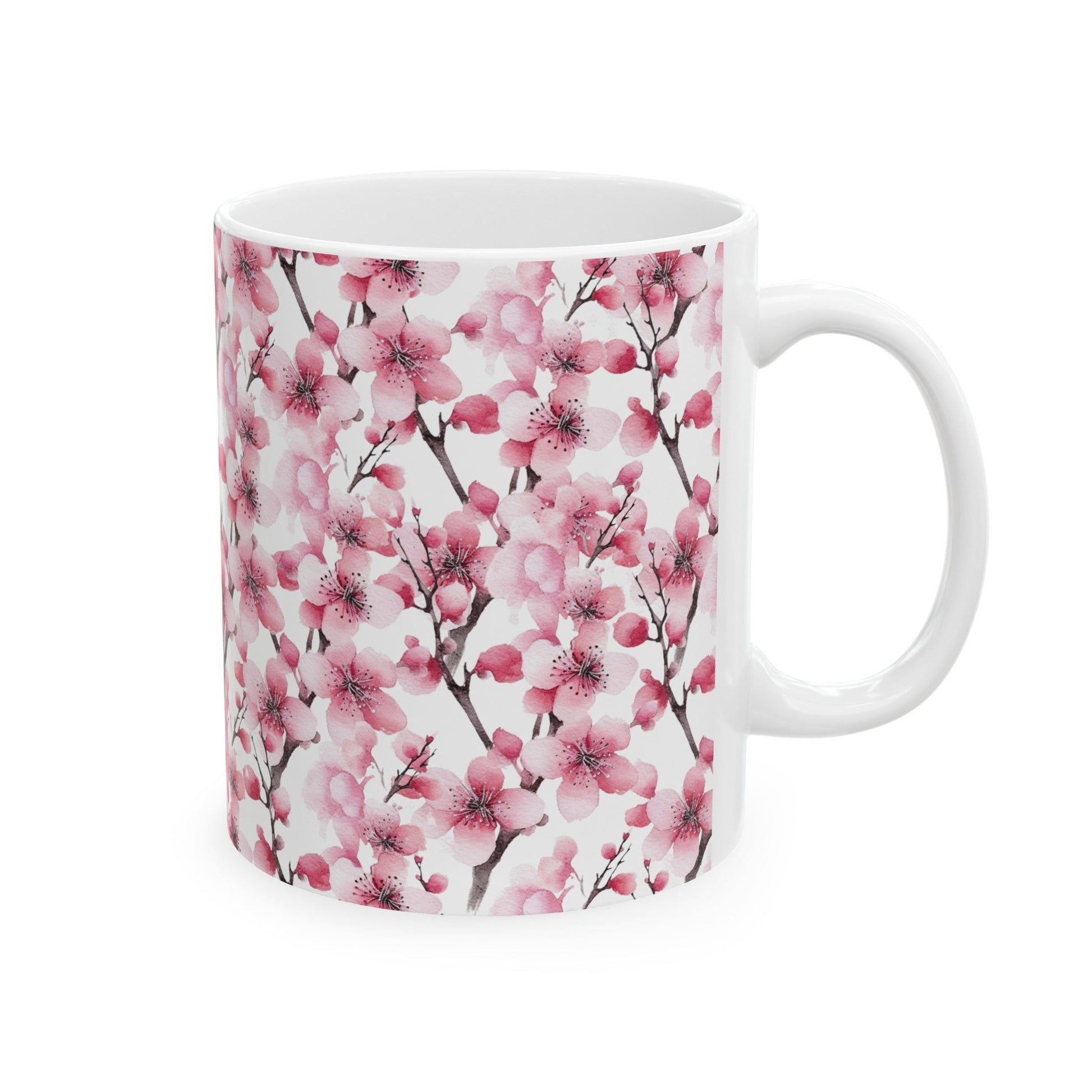 Pink Flower Lattice Mug (vD) - Mug - Kristine Celestine