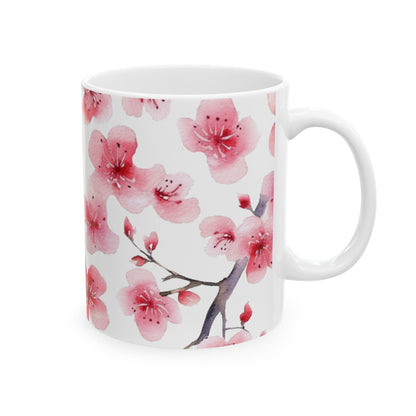 Pink Watercolor Flower Mug (v8) - Mug - Kristine Celestine