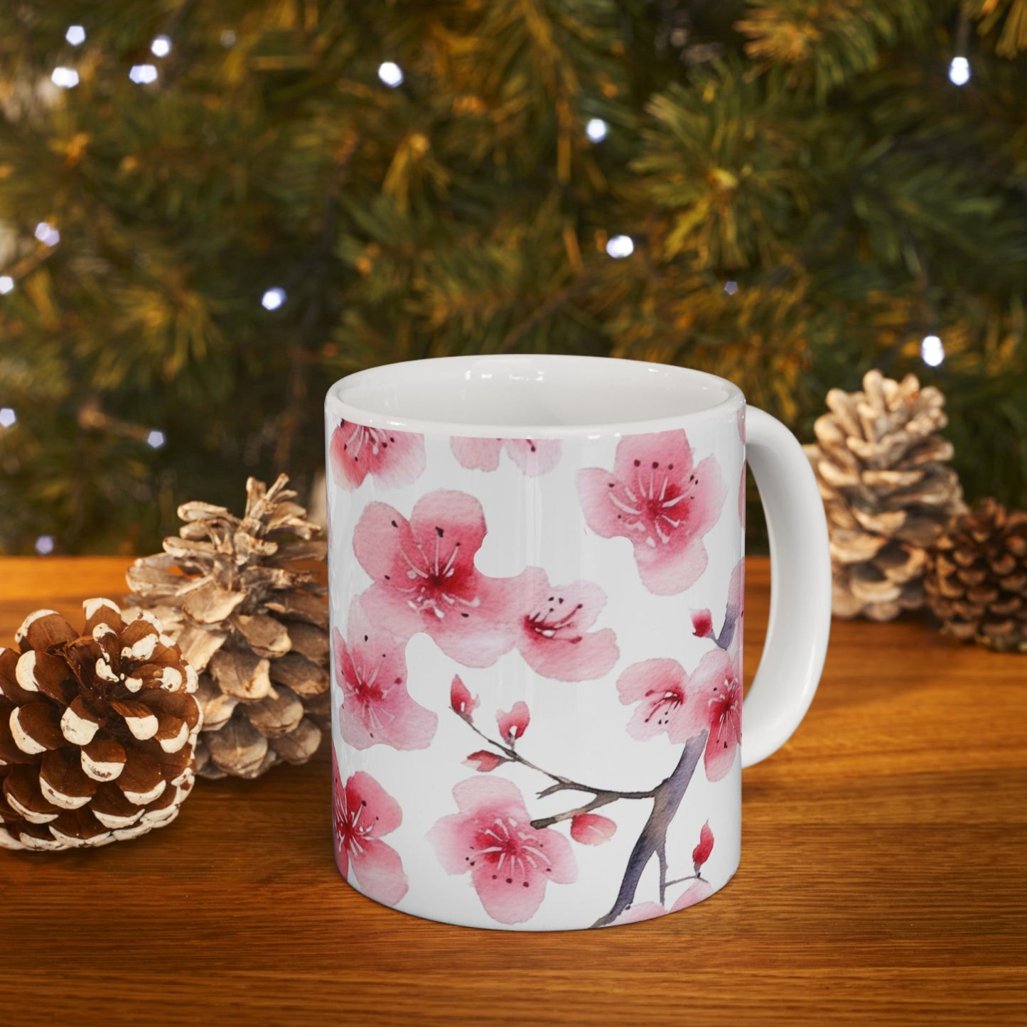 Pink Watercolor Flower Mug (v8) - Mug - Kristine Celestine