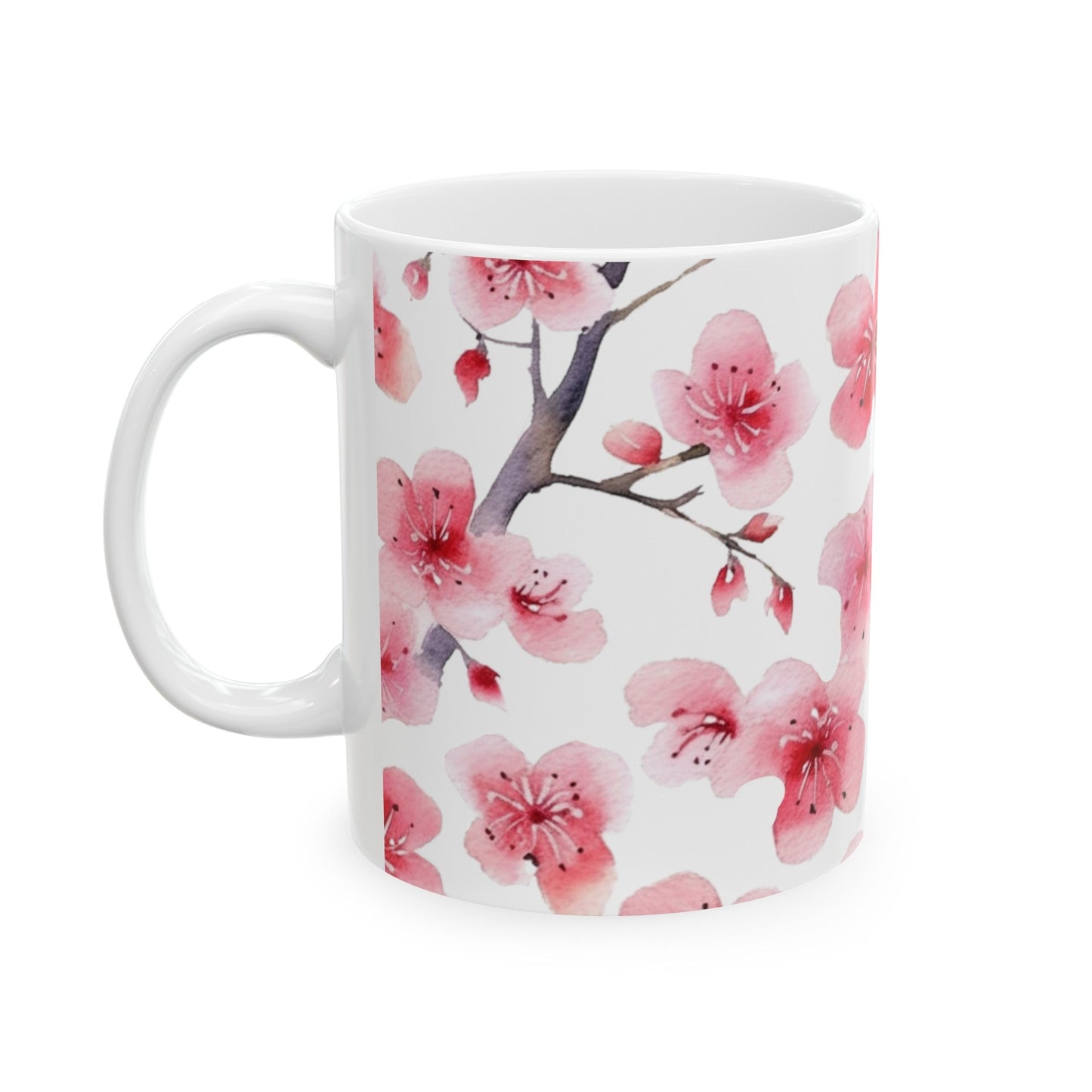 Pink Watercolor Flower Mug (v8) - Mug - Kristine Celestine