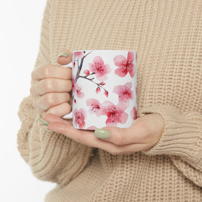 Pink Watercolor Flower Mug (v8) - Mug - Kristine Celestine