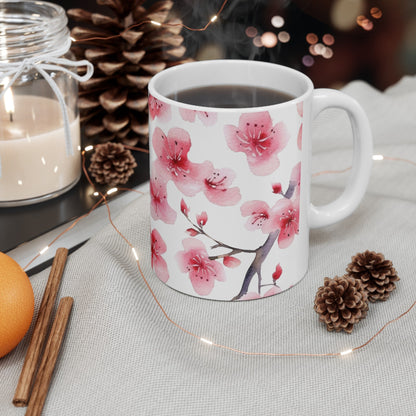 Pink Watercolor Flower Mug (v8) - Mug - Kristine Celestine