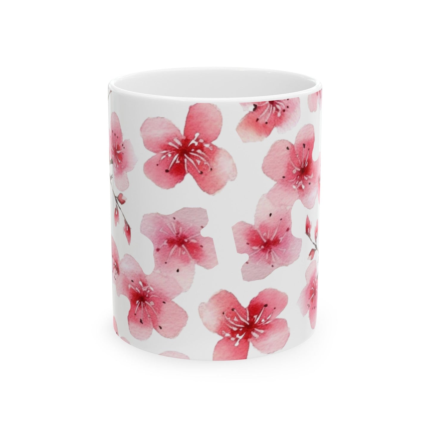 Pink Watercolor Flower Mug (v8) - Mug - Kristine Celestine