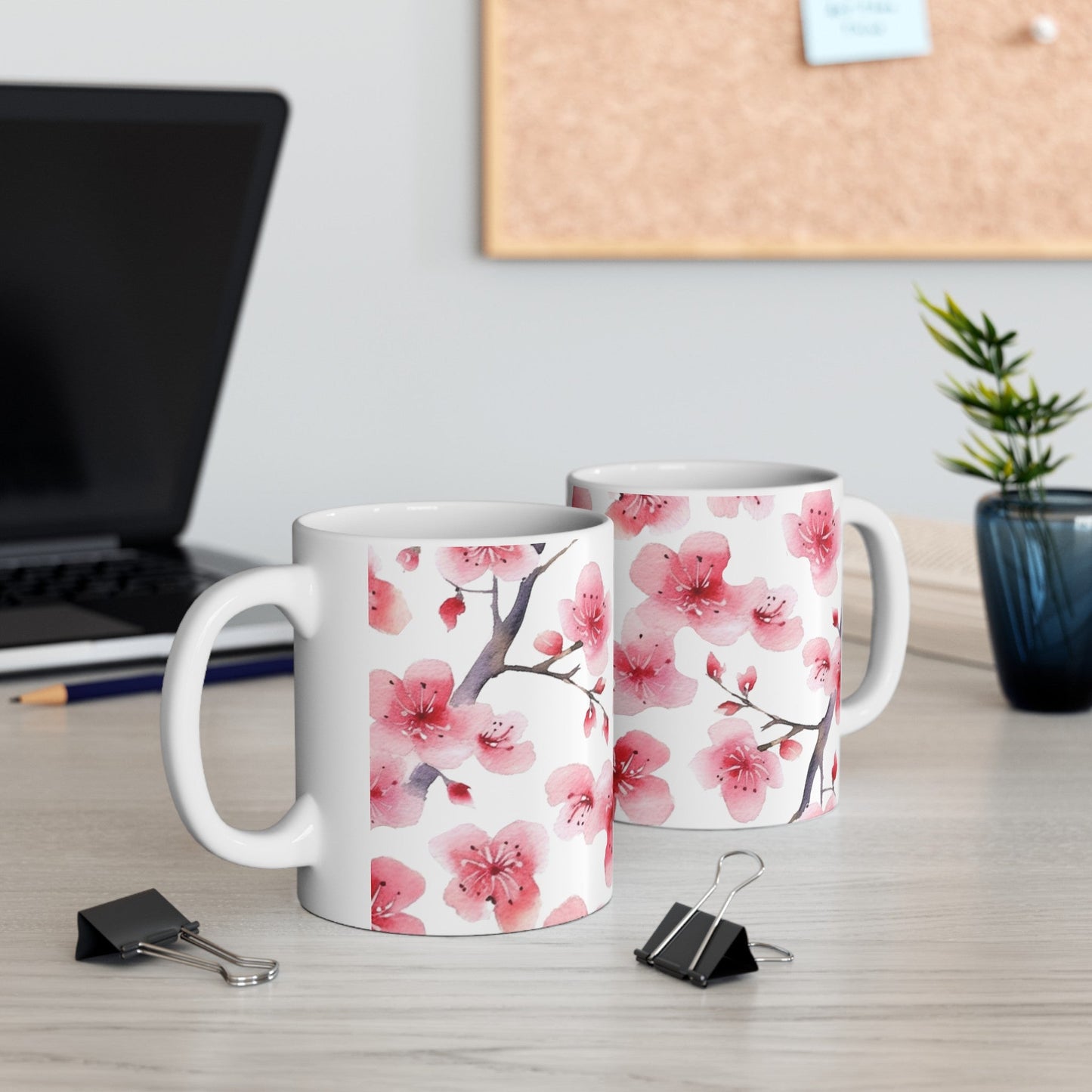 Pink Watercolor Flower Mug (v8) - Mug - Kristine Celestine