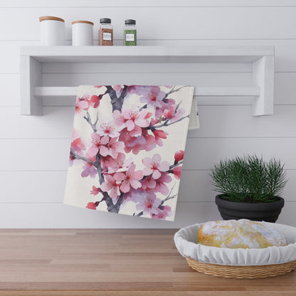 Purple Flower Kitchen Towel (vJ) - Kitchen Towel - Kristine Celestine