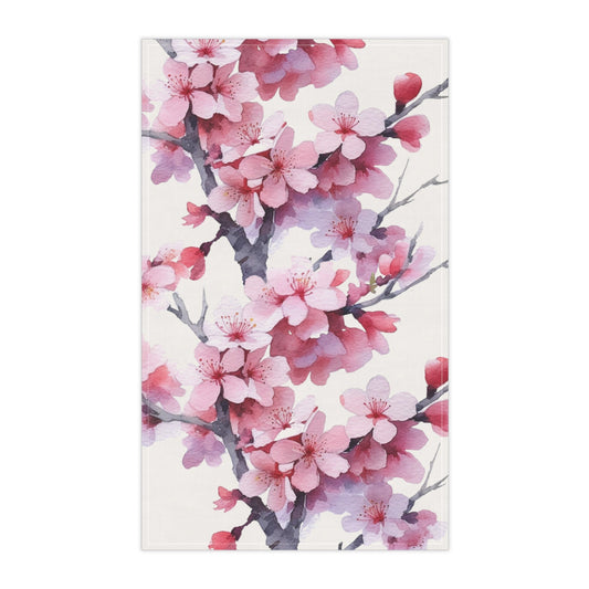 Purple Flower Kitchen Towel (vJ) - Kitchen Towel - Kristine Celestine