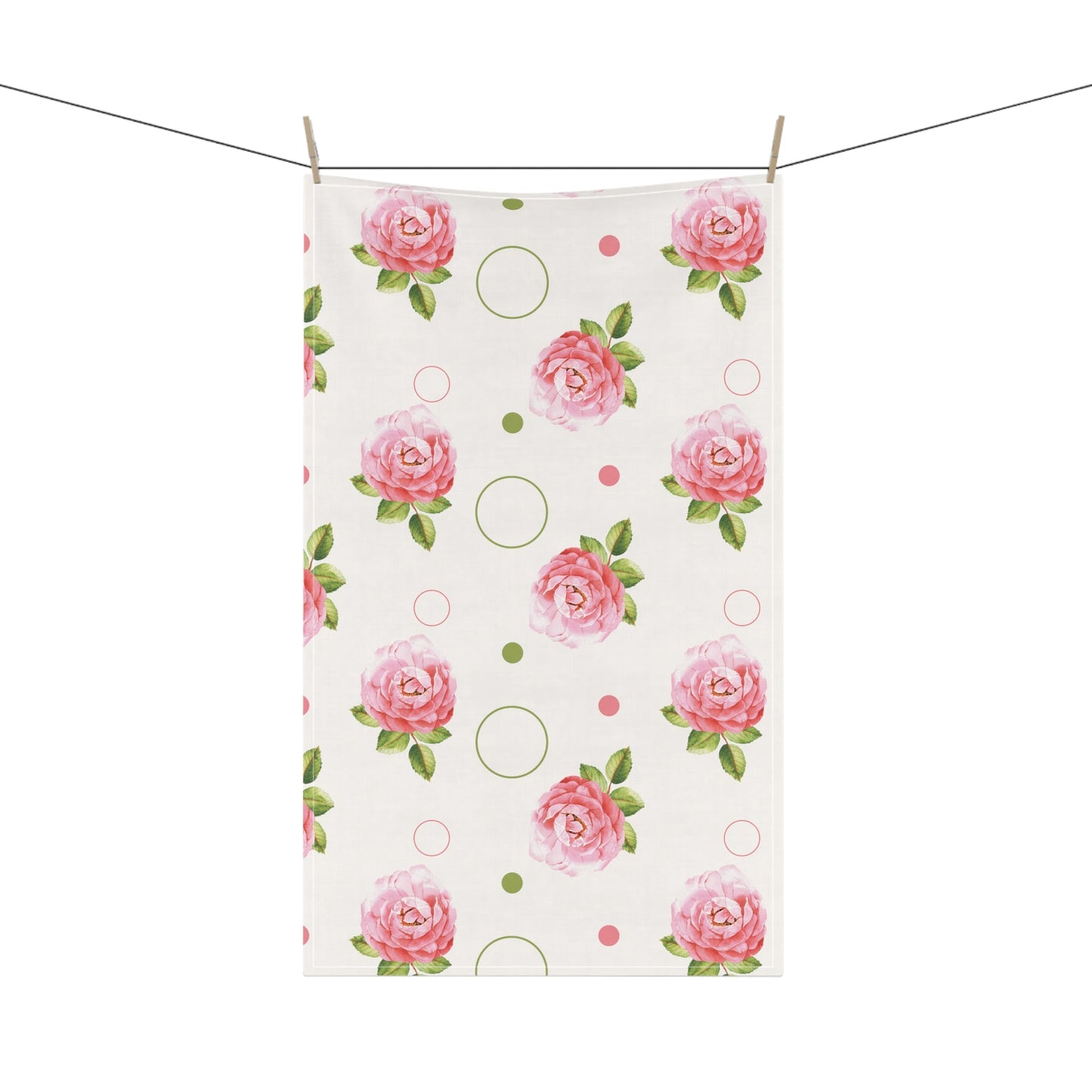 Pink Rose Kitchen Towel - Kitchen Towel - Kristine Celestine