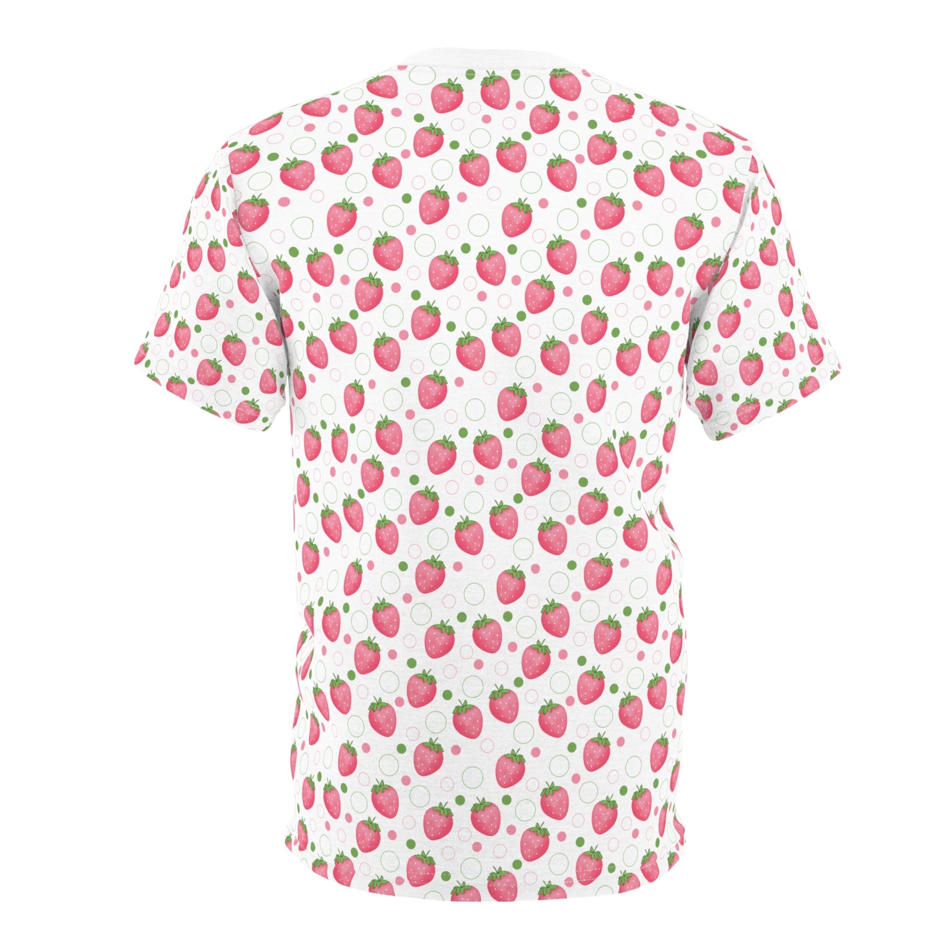 Pink Strawberry Bubbles Patterned T - Shirt - T - Shirt - Kristine Celestine