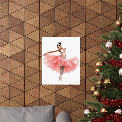 Poised Ballerina in a Pretty Tutu Wall Art Poster (A7) - Poster - Kristine Celestine