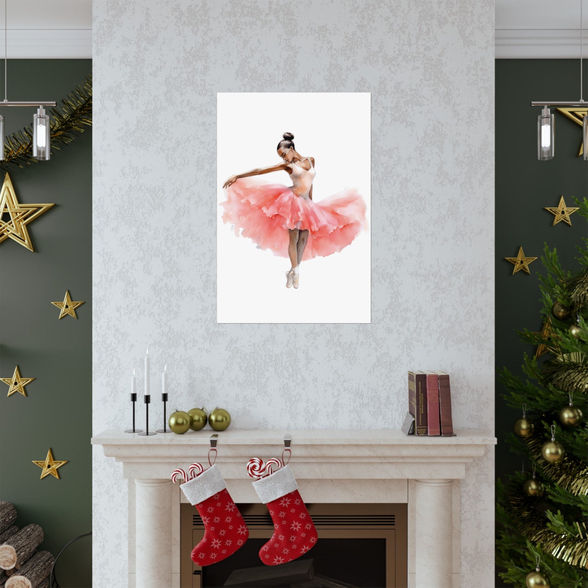 Poised Ballerina in a Pretty Tutu Wall Art Poster (A7) - Poster - Kristine Celestine