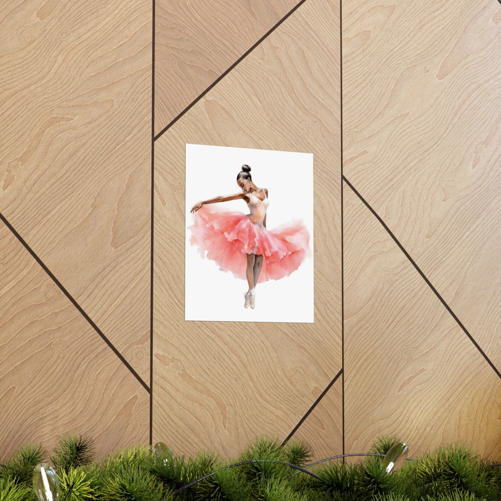 Poised Ballerina in a Pretty Tutu Wall Art Poster (A7) - Poster - Kristine Celestine