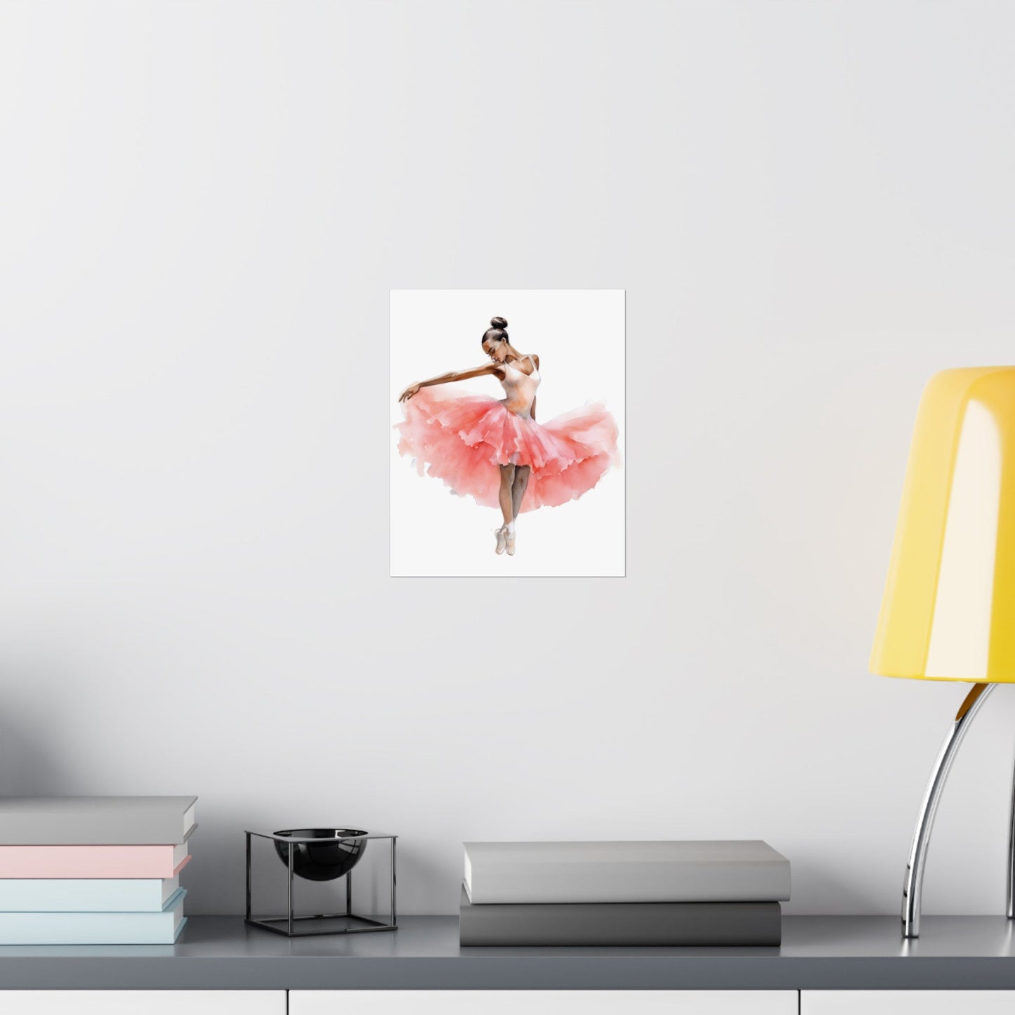 Poised Ballerina in a Pretty Tutu Wall Art Poster (A7) - Poster - Kristine Celestine