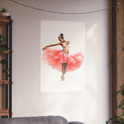 Poised Ballerina in a Pretty Tutu Wall Art Poster (A7) - Poster - Kristine Celestine