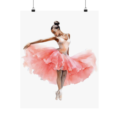 Poised Ballerina in a Pretty Tutu Wall Art Poster (A7) - Poster - Kristine Celestine