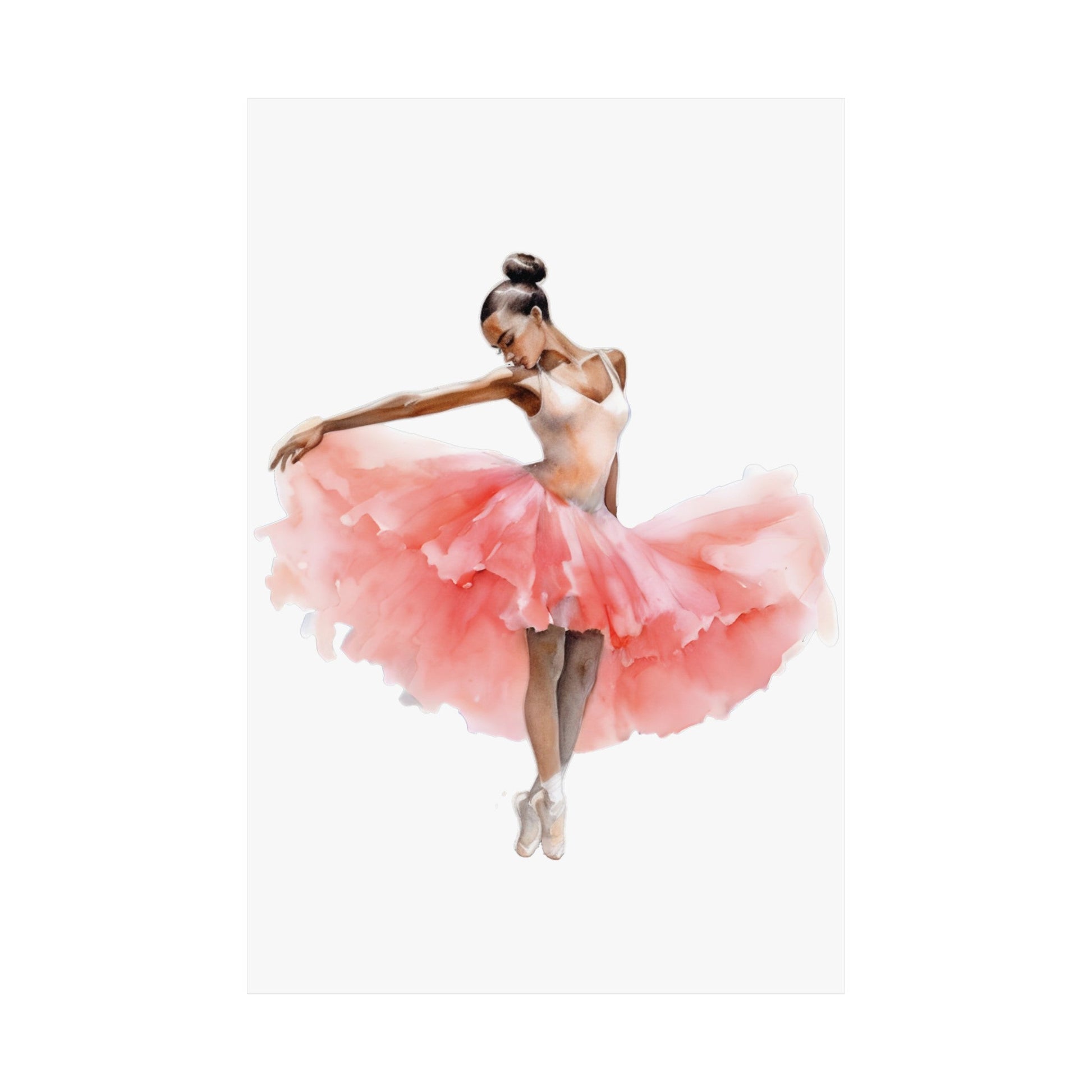 Poised Ballerina in a Pretty Tutu Wall Art Poster (A7) - Poster - Kristine Celestine