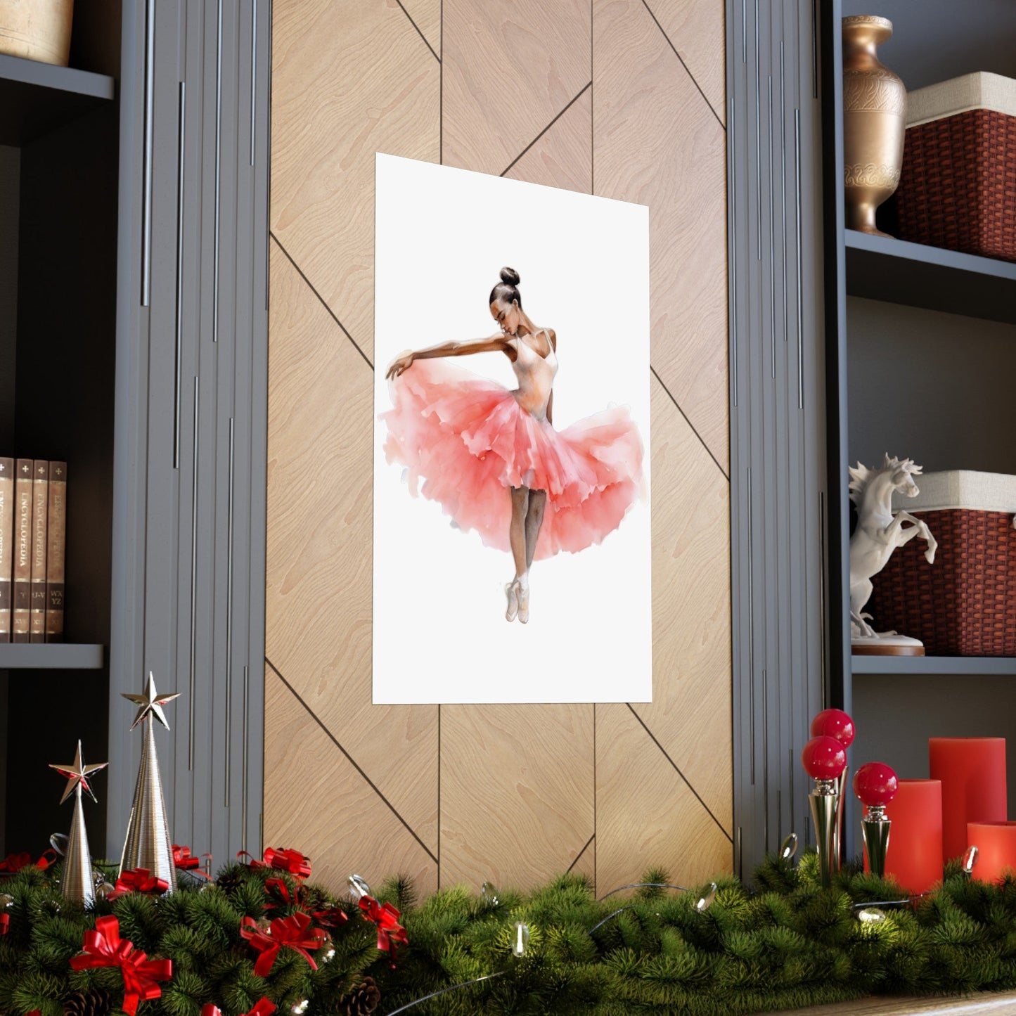 Poised Ballerina in a Pretty Tutu Wall Art Poster (A7) - Poster - Kristine Celestine