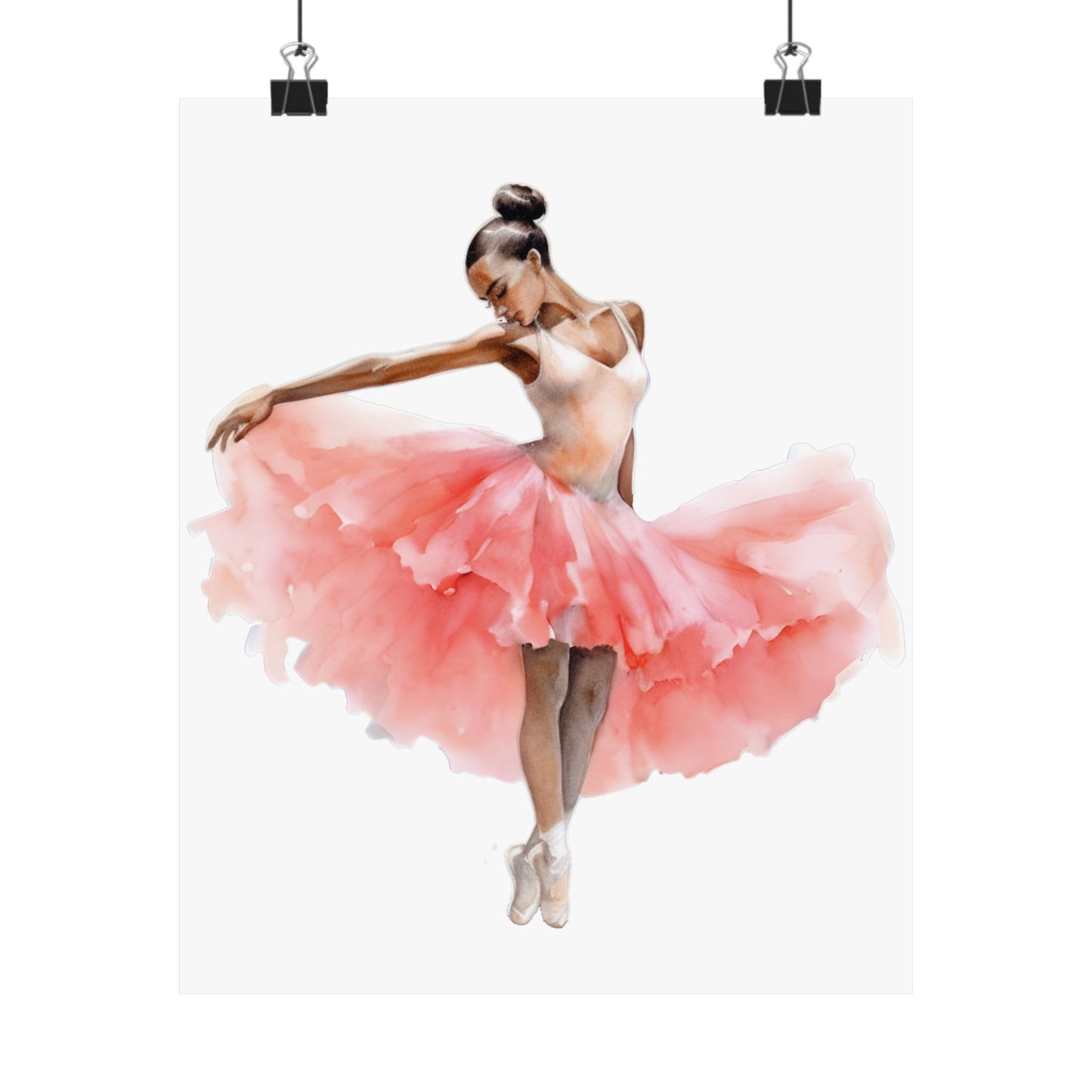 Poised Ballerina in a Pretty Tutu Wall Art Poster (A7) - Poster - Kristine Celestine