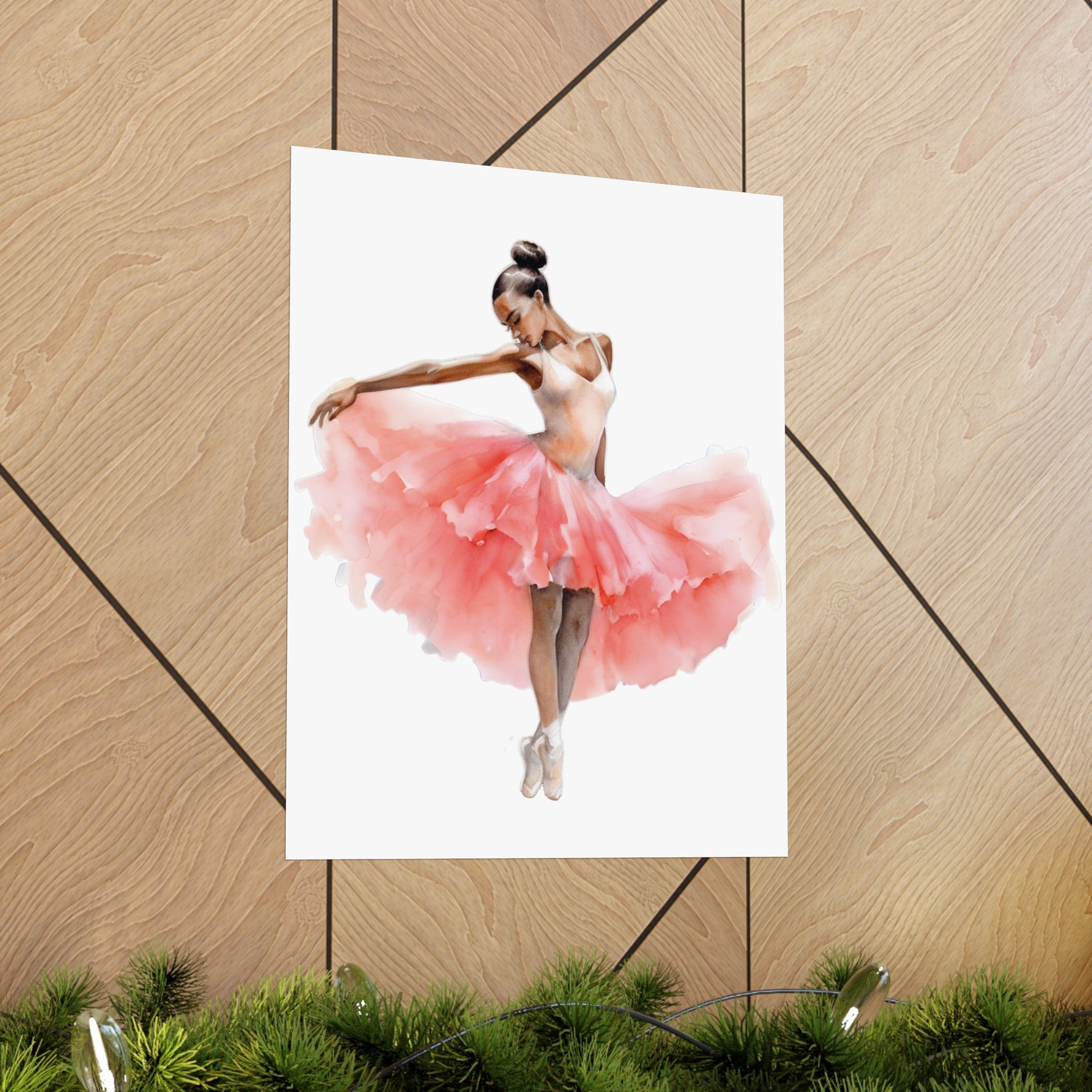 Poised Ballerina in a Pretty Tutu Wall Art Poster (A7) - Poster - Kristine Celestine