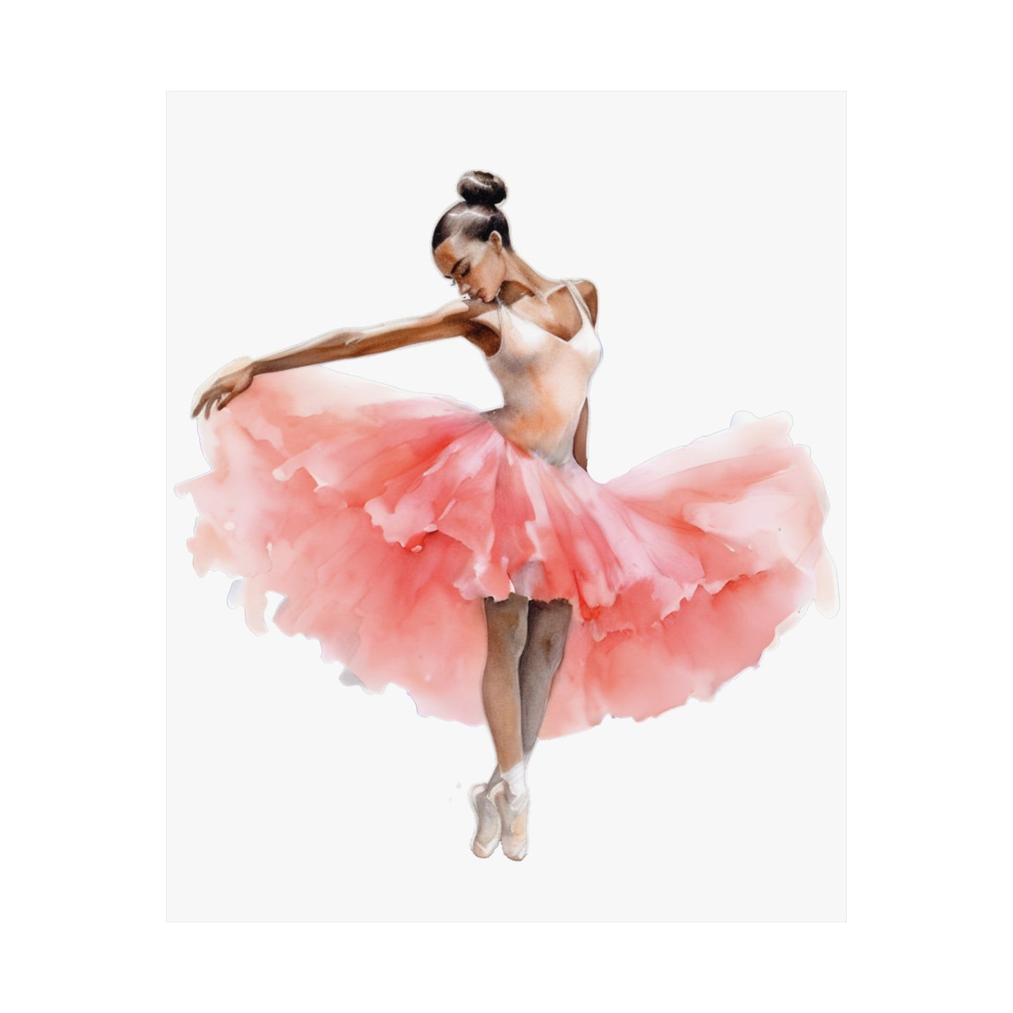 Poised Ballerina in a Pretty Tutu Wall Art Poster (A7) - Poster - Kristine Celestine