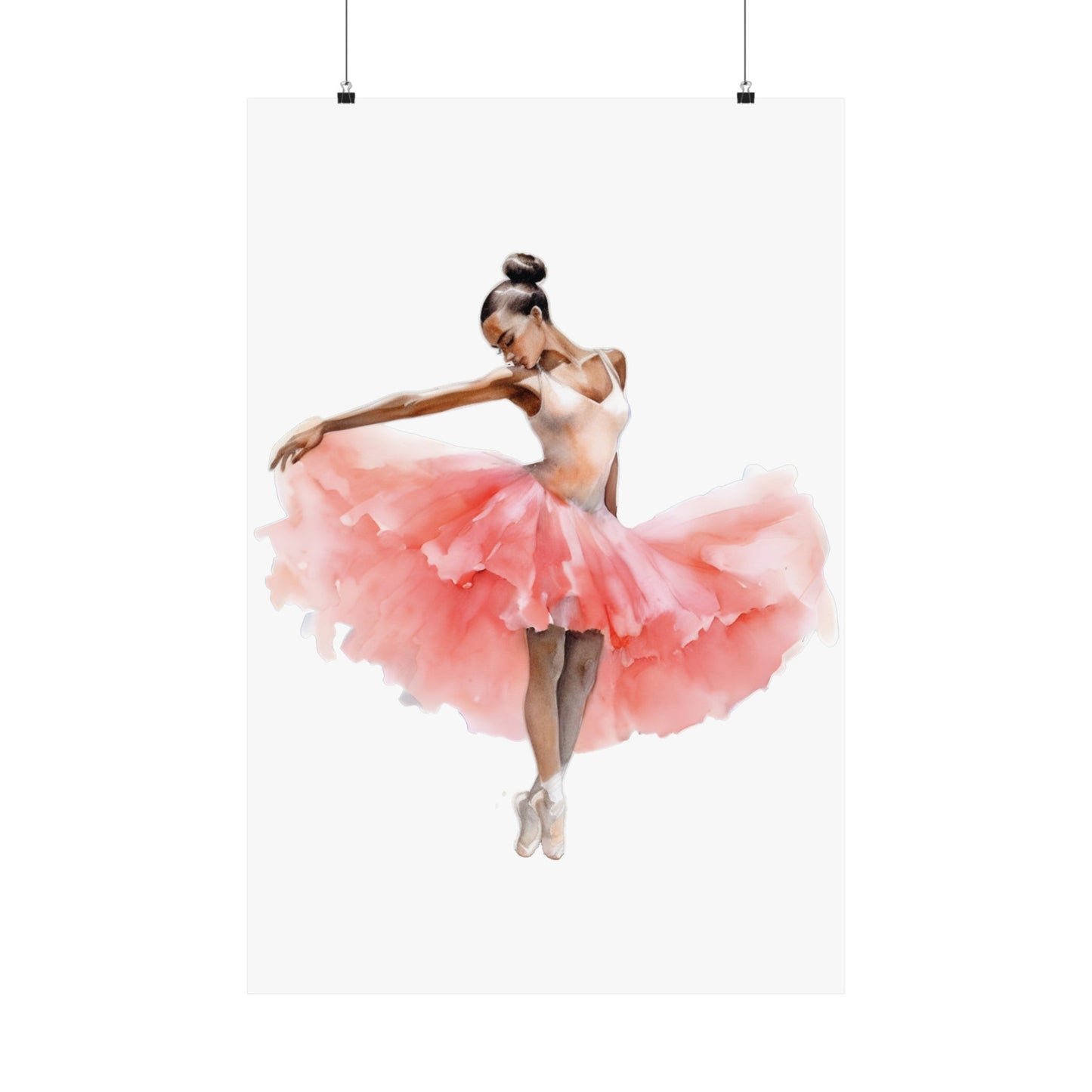 Poised Ballerina in a Pretty Tutu Wall Art Poster (A7) - Poster - Kristine Celestine