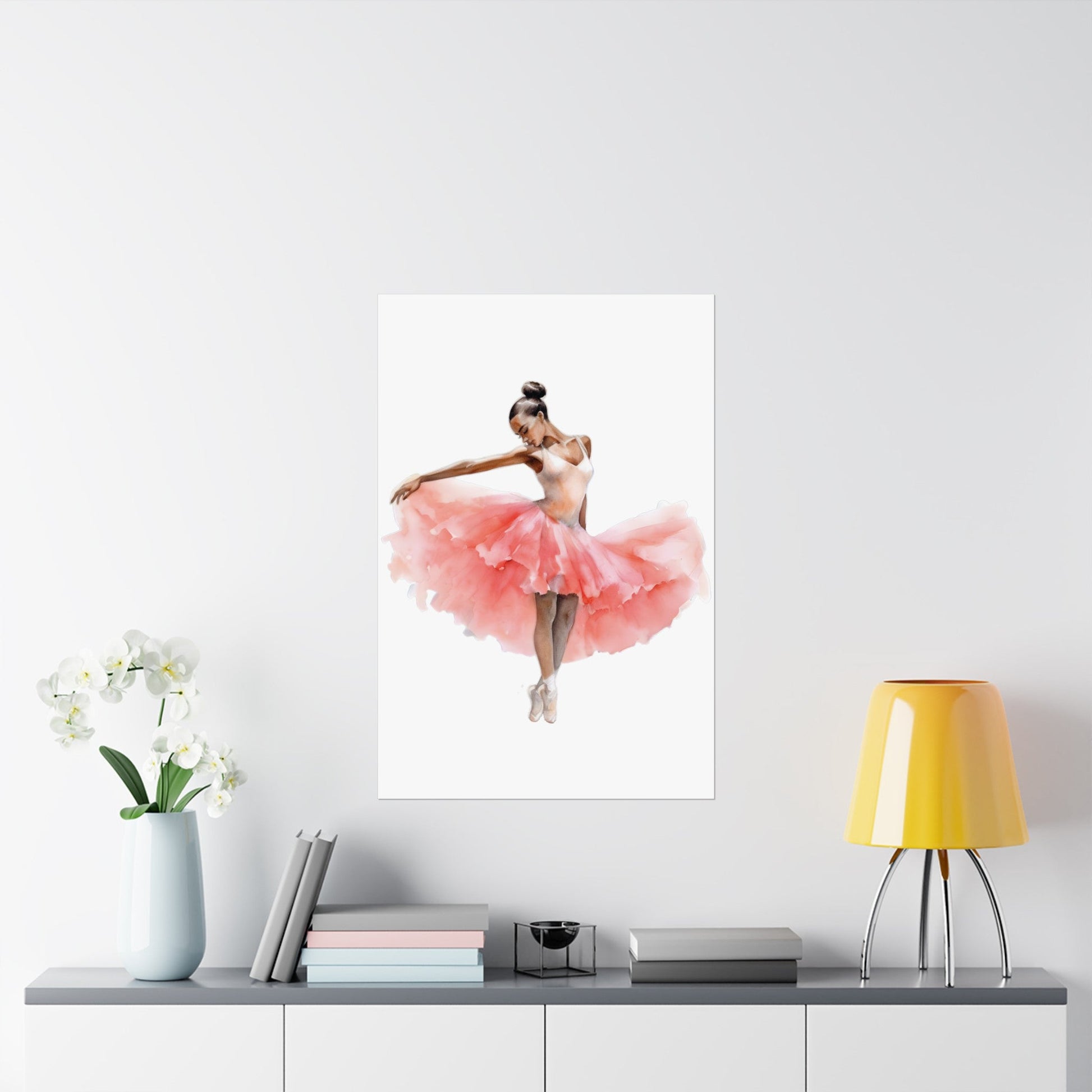 Poised Ballerina in a Pretty Tutu Wall Art Poster (A7) - Poster - Kristine Celestine