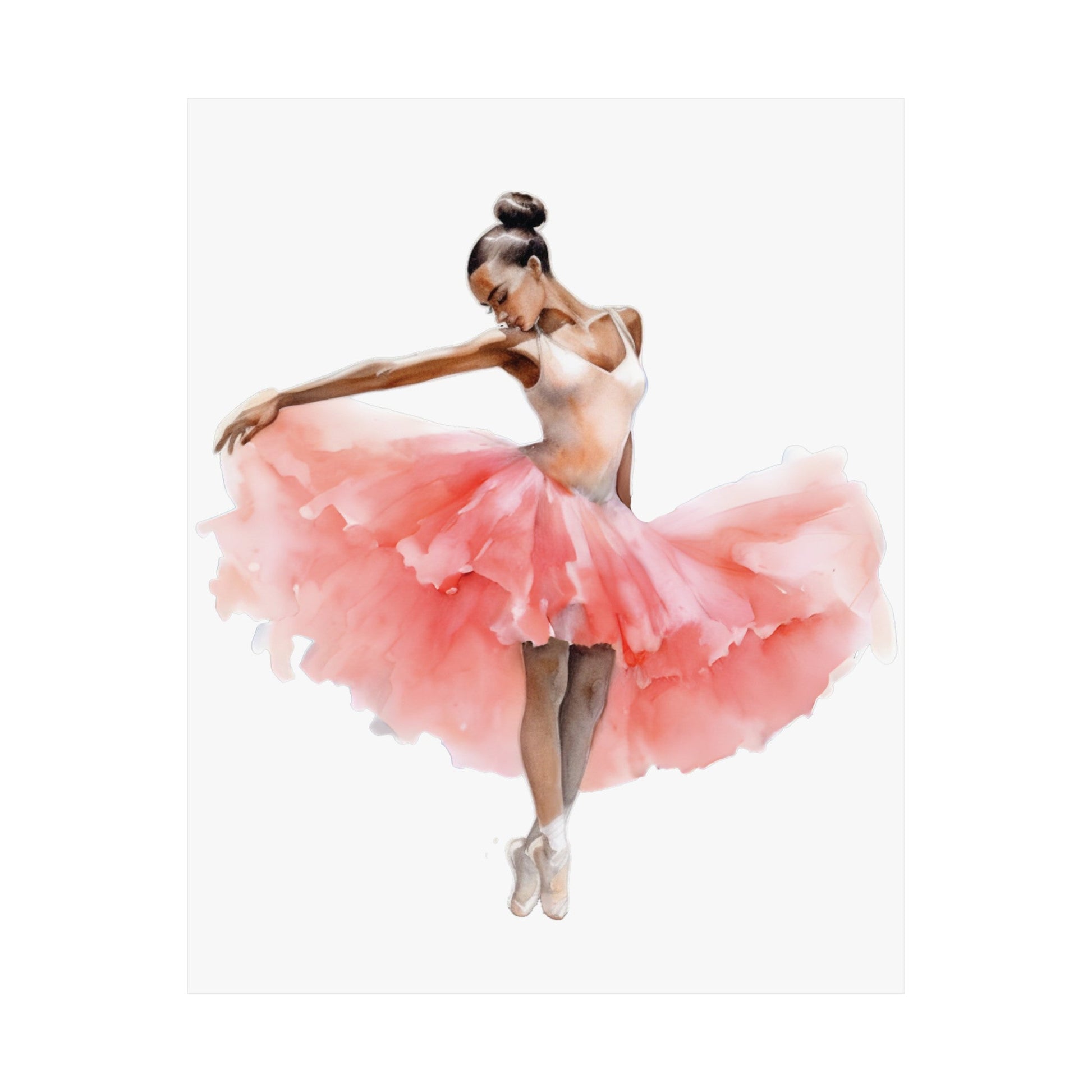 Poised Ballerina in a Pretty Tutu Wall Art Poster (A7) - Poster - Kristine Celestine