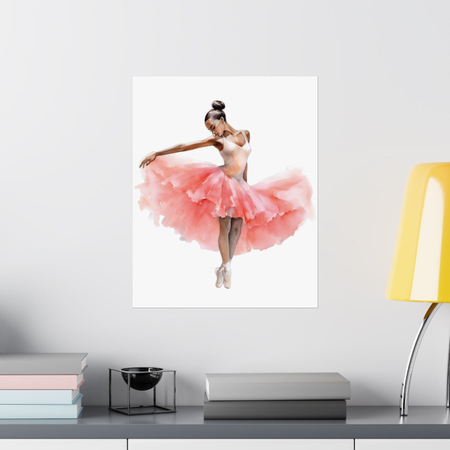 Poised Ballerina in a Pretty Tutu Wall Art Poster (A7) - Poster - Kristine Celestine