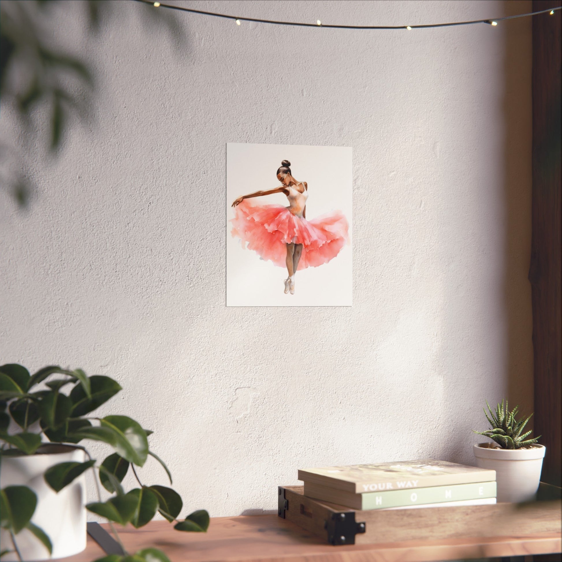 Poised Ballerina in a Pretty Tutu Wall Art Poster (A7) - Poster - Kristine Celestine