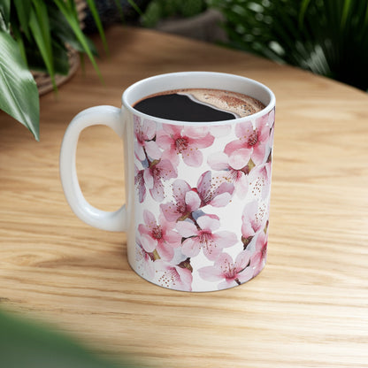 Pink Ombre Flower Mug (vH) - Mug - Kristine Celestine