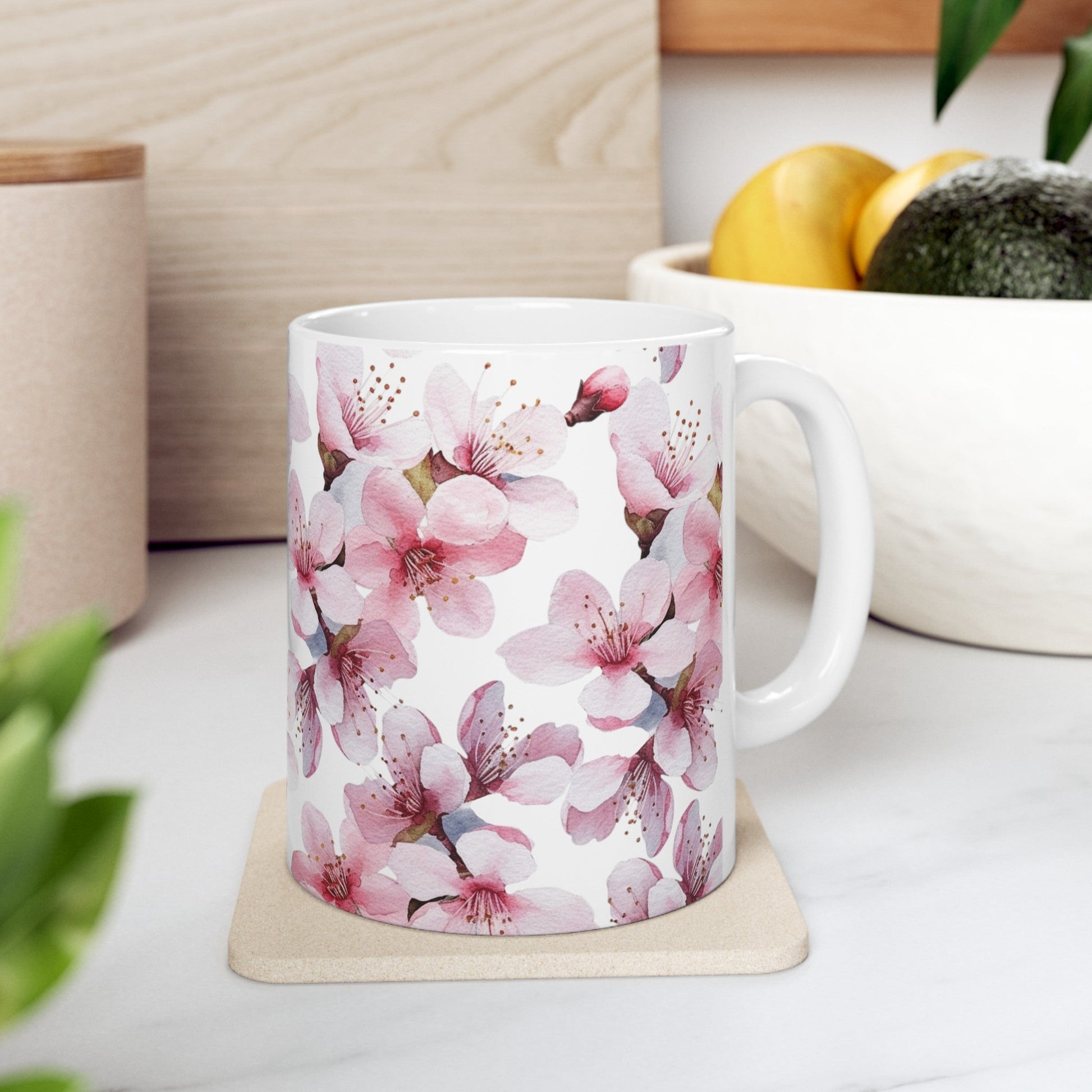 Pink Ombre Flower Mug (vH) - Mug - Kristine Celestine