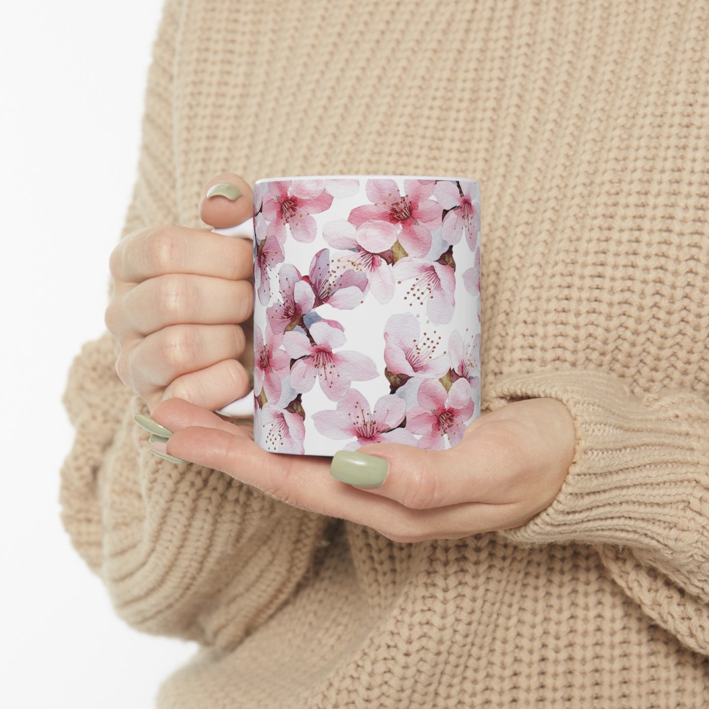 Pink Ombre Flower Mug (vH) - Mug - Kristine Celestine