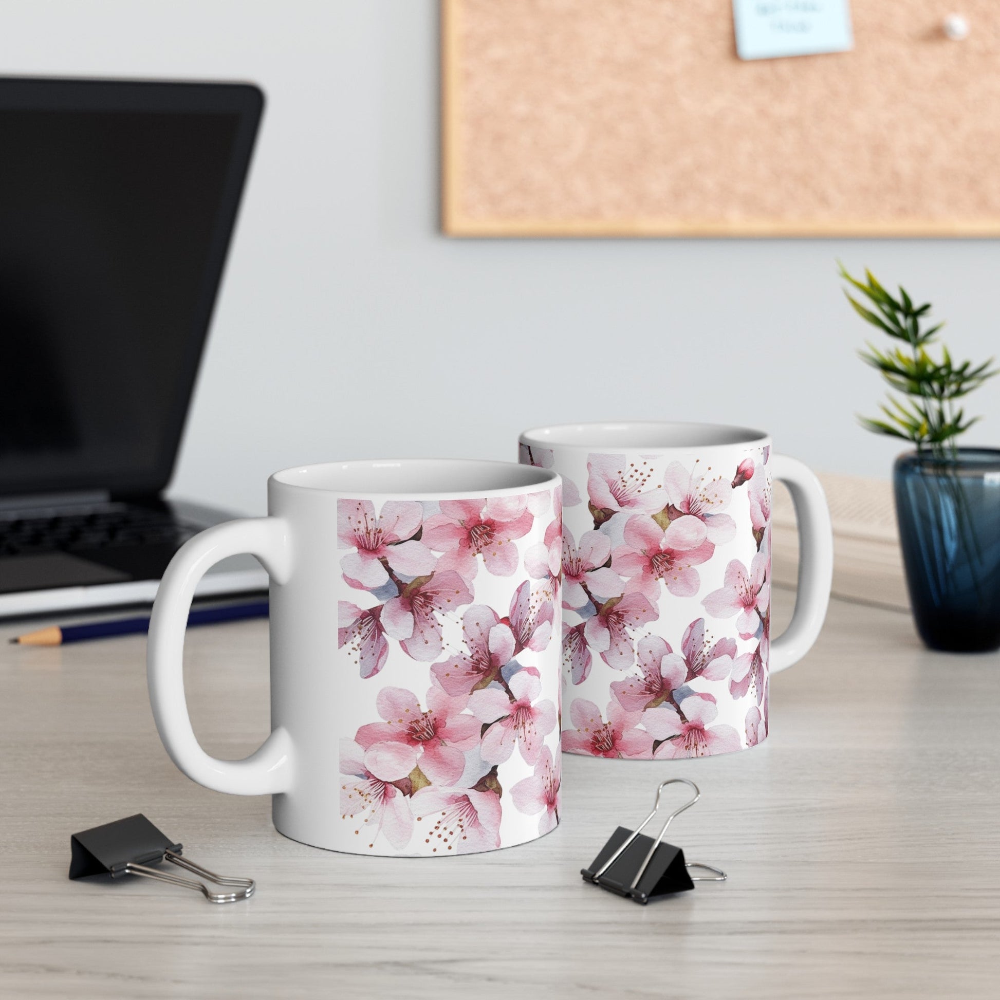 Pink Ombre Flower Mug (vH) - Mug - Kristine Celestine