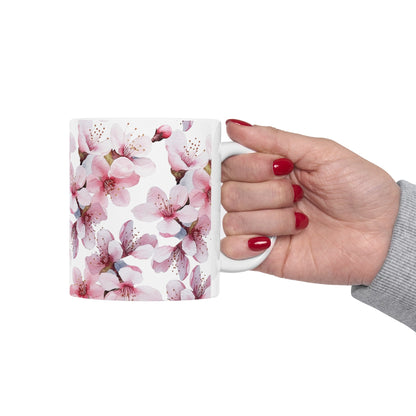 Pink Ombre Flower Mug (vH) - Mug - Kristine Celestine