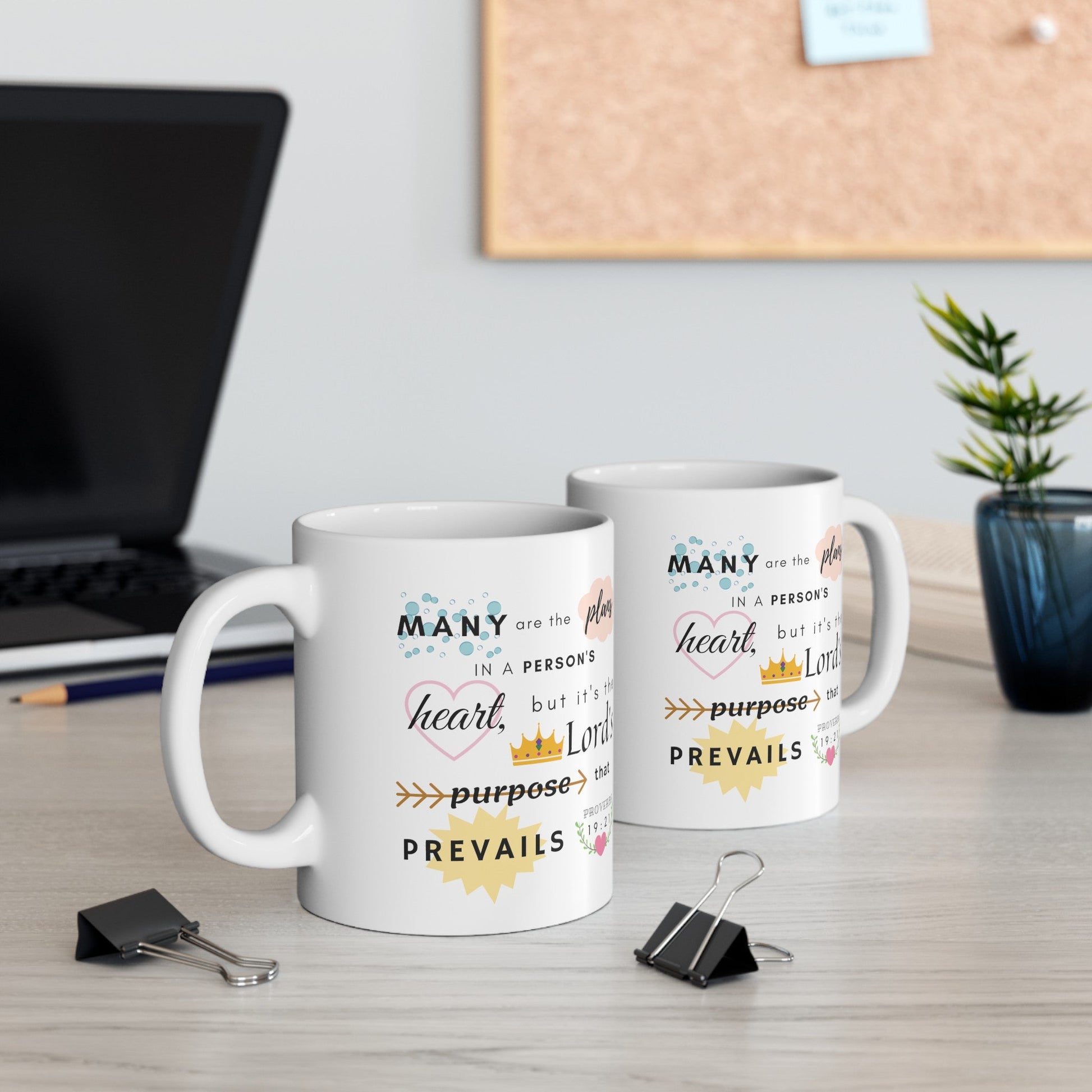 Proverbs 19:21 Bible Verse Mug - Mug - Kristine Celestine