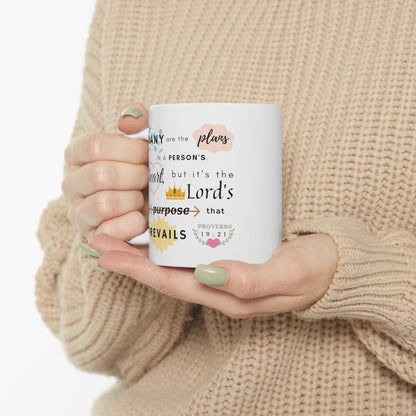 Proverbs 19:21 Bible Verse Mug - Mug - Kristine Celestine