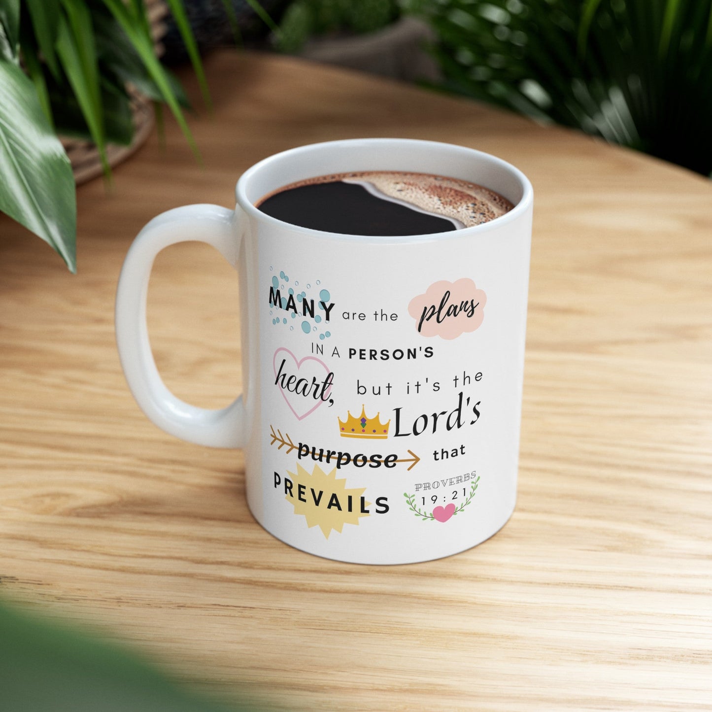 Proverbs 19:21 Bible Verse Mug - Mug - Kristine Celestine