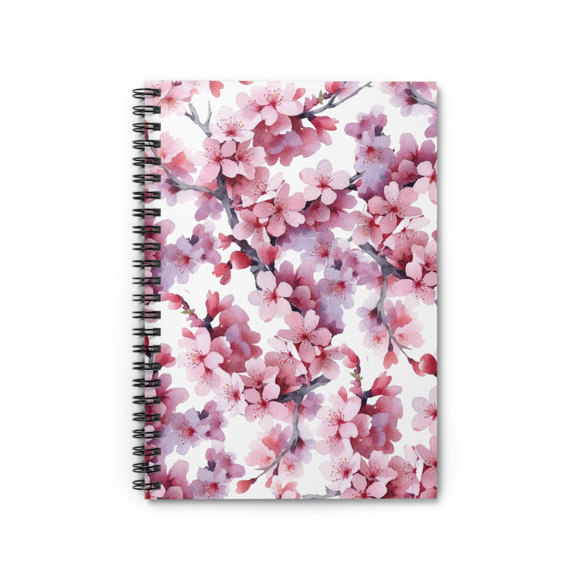 Purple and Pink Flower Spiral Notebook 6x8" (vJ) - Notebook - Kristine Celestine