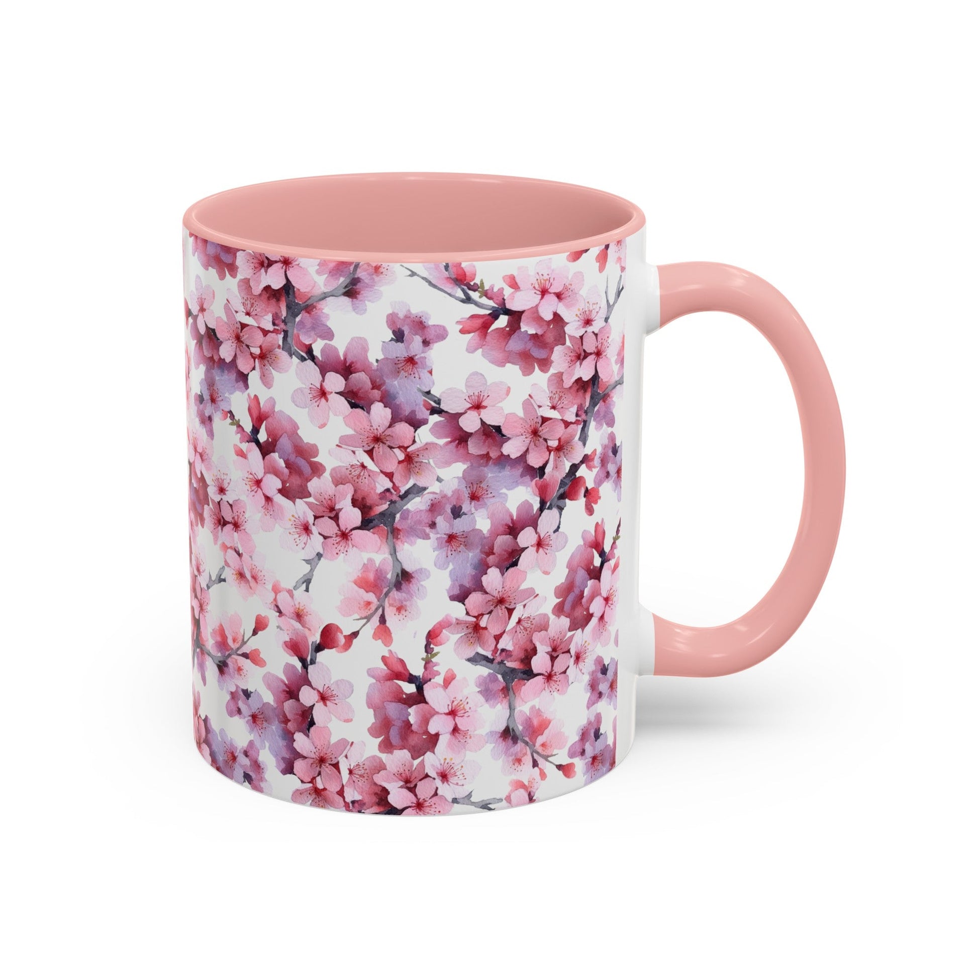 Purple Cherry Blossom Accent Mug (vJ) - Mug - Kristine Celestine