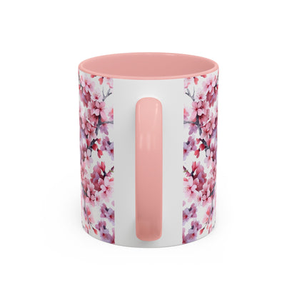 Purple Cherry Blossom Accent Mug (vJ) - Mug - Kristine Celestine