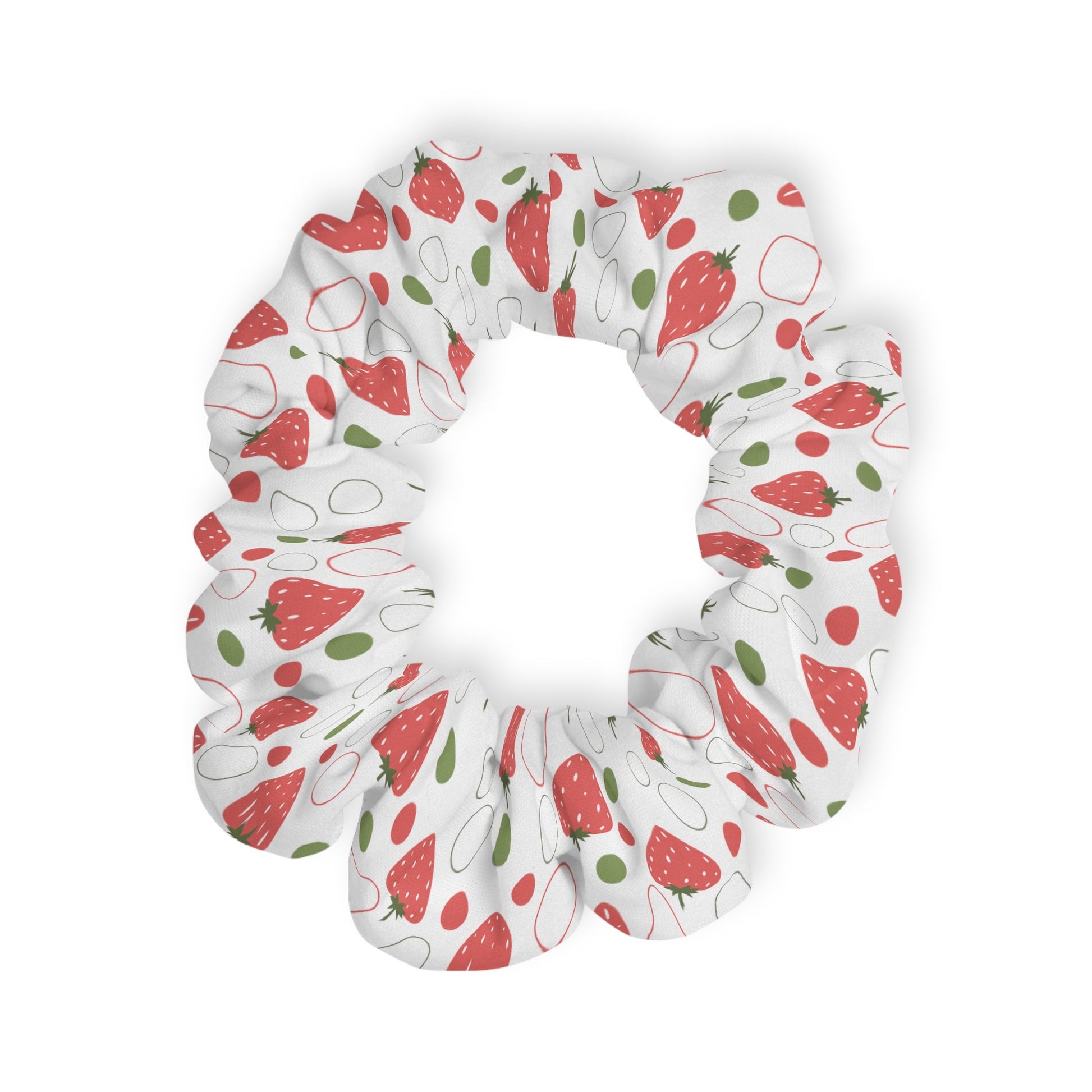 Red Strawberry Bubbles Scrunchie - Hair Accessories - Kristine Celestine