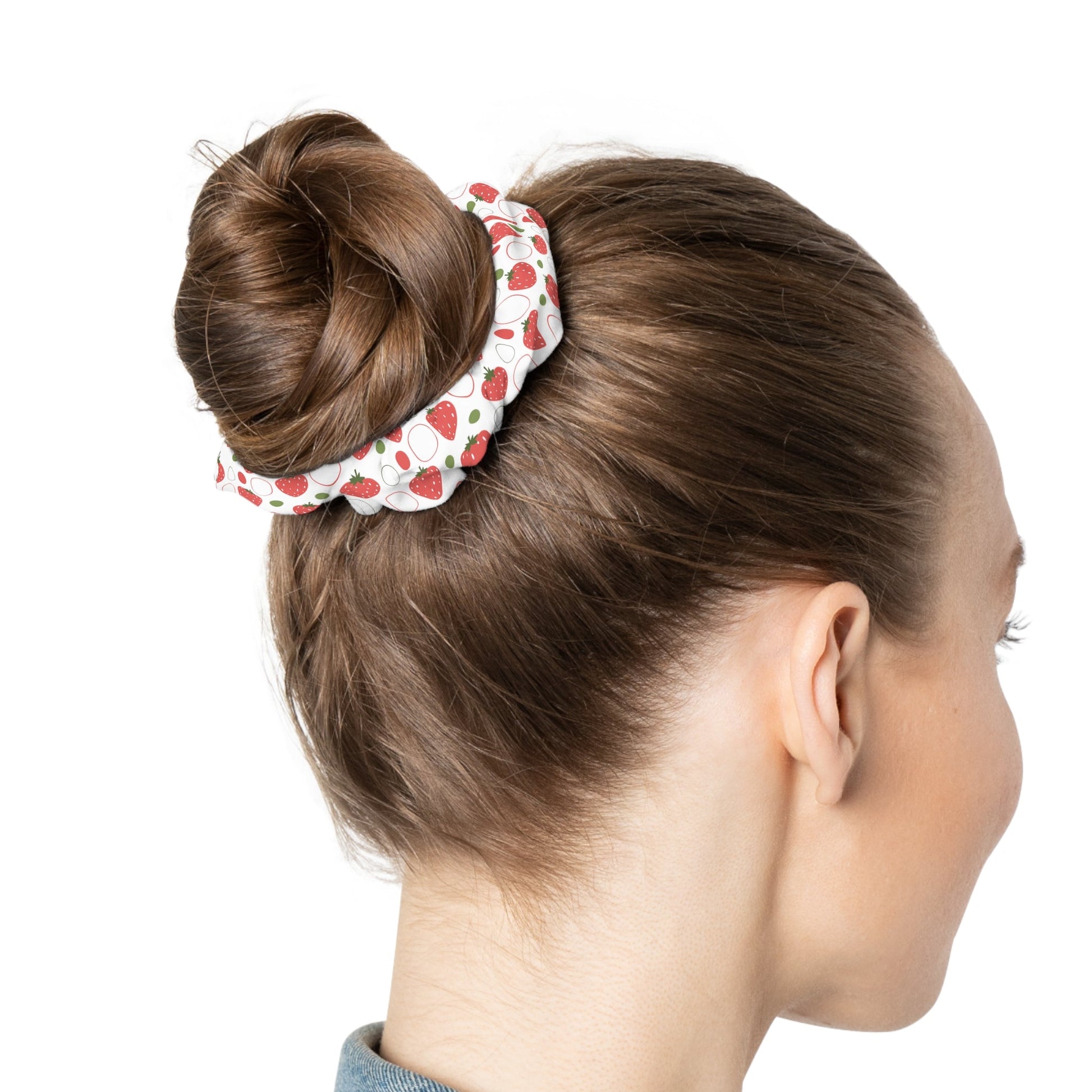 Red Strawberry Bubbles Scrunchie - Hair Accessories - Kristine Celestine