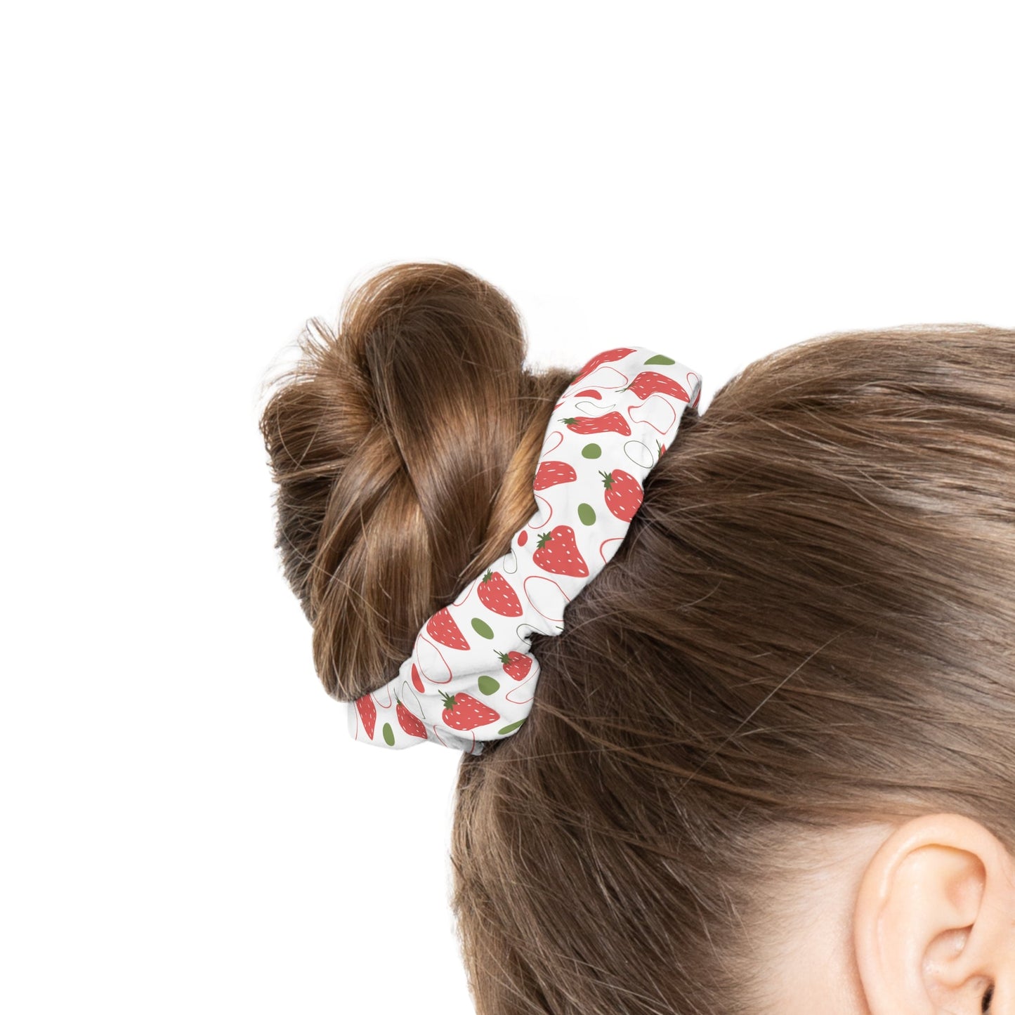 Red Strawberry Bubbles Scrunchie - Hair Accessories - Kristine Celestine