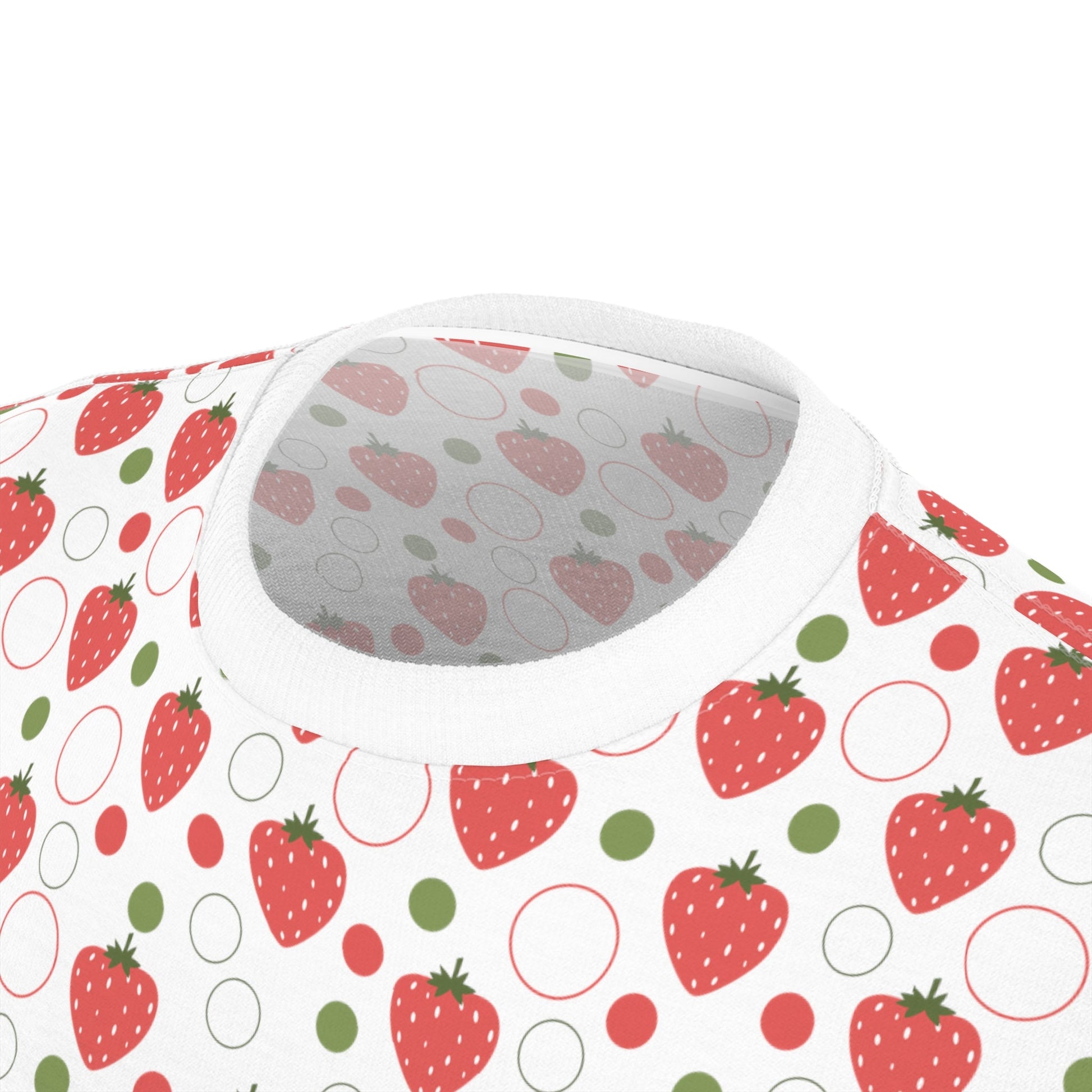 Red Strawberry Bubbles Patterned T - Shirt - T - Shirt - Kristine Celestine