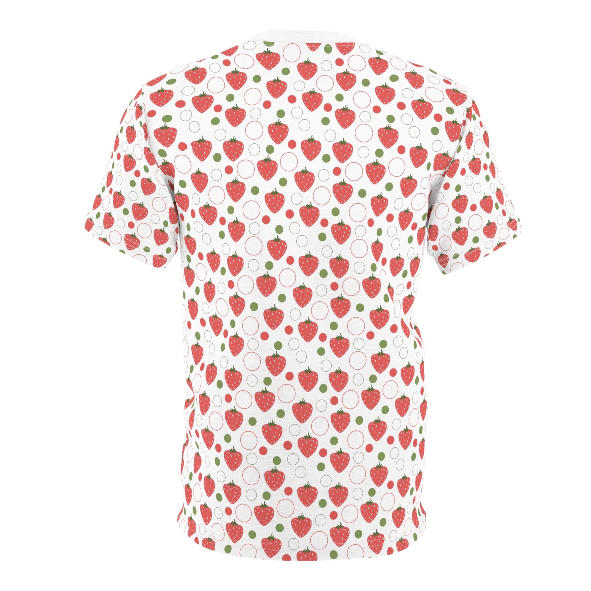 Red Strawberry Bubbles Patterned T - Shirt - T - Shirt - Kristine Celestine